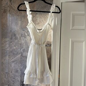 White Ruffle Dress